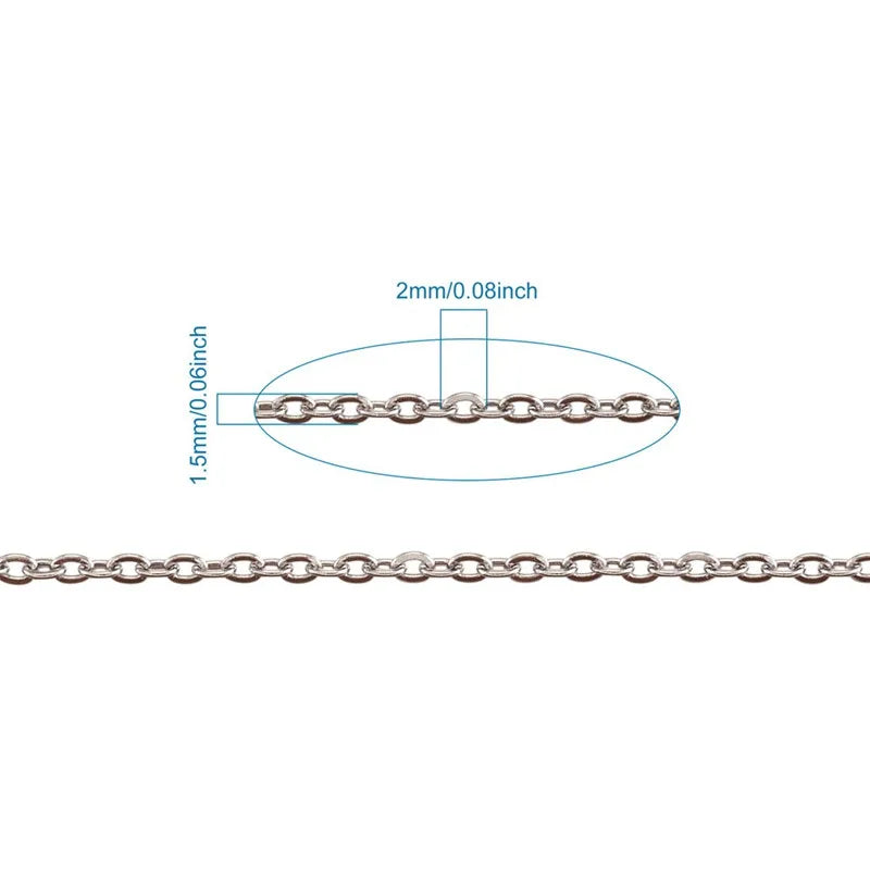 10m Stainless Steel Cross Cable Chain (2x1.5mm)