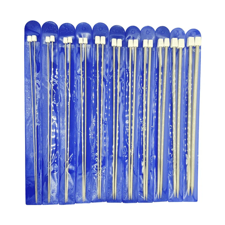 Stainless Steel Straight Knitting Needles & Crochet Hooks (2-8mm)