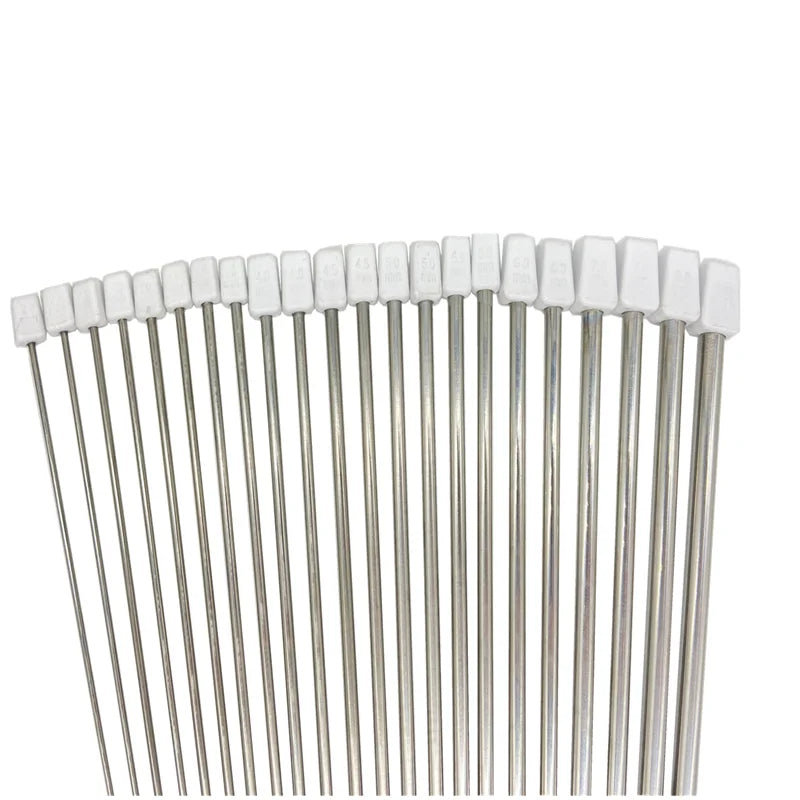 Stainless Steel Straight Knitting Needles & Crochet Hooks (2-8mm)