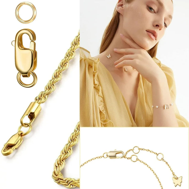 18K Gold Lobster Claw Clasp with Jump Rings