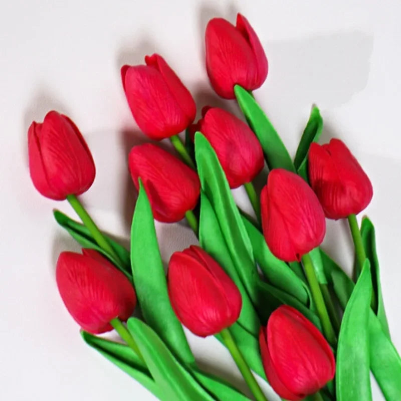Real Touch Artificial Tulips – 1/3/5PCS Bouquet for Home & Wedding Decor