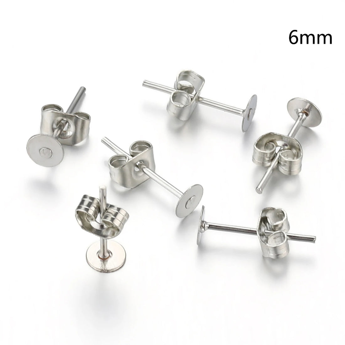 Blank Post Earring Studs with Ear Backs