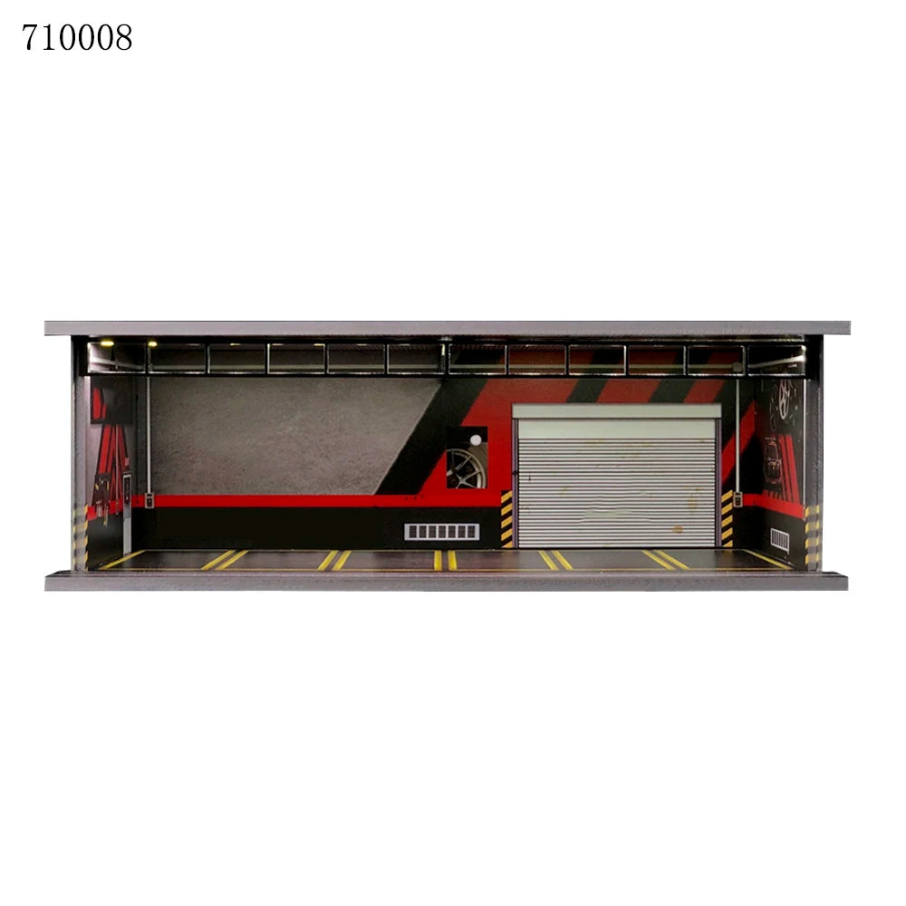 1:64 G-FANS Diorama Car Garage – LED Display Scene Model