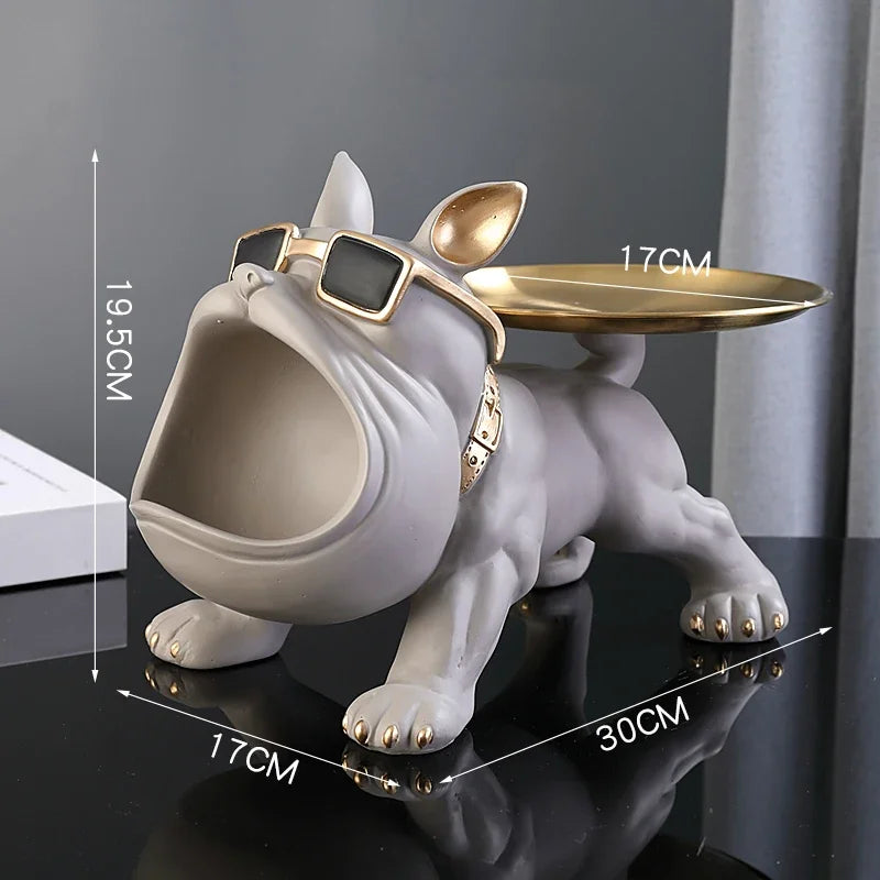 Bulldog Resin Statue Storage Box