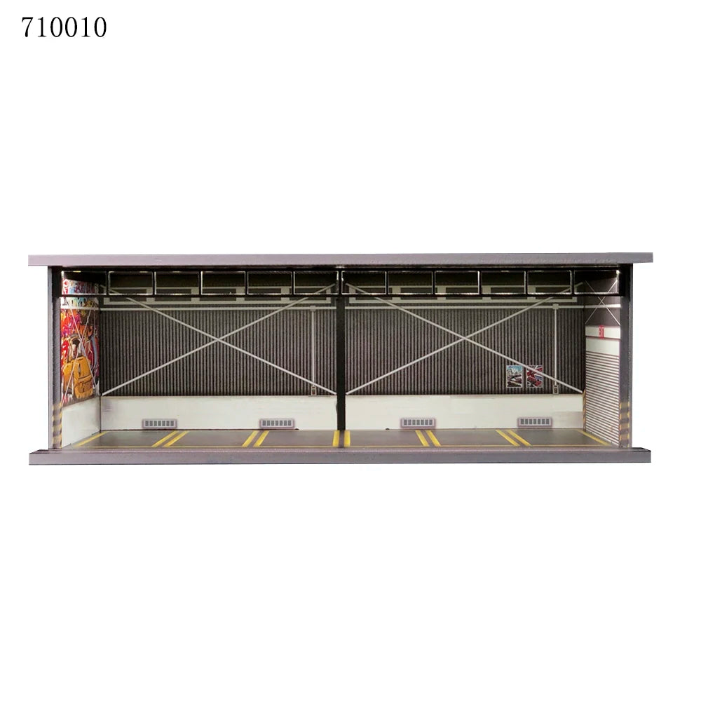 1:64 G-FANS Diorama Car Garage – LED Display Scene Model