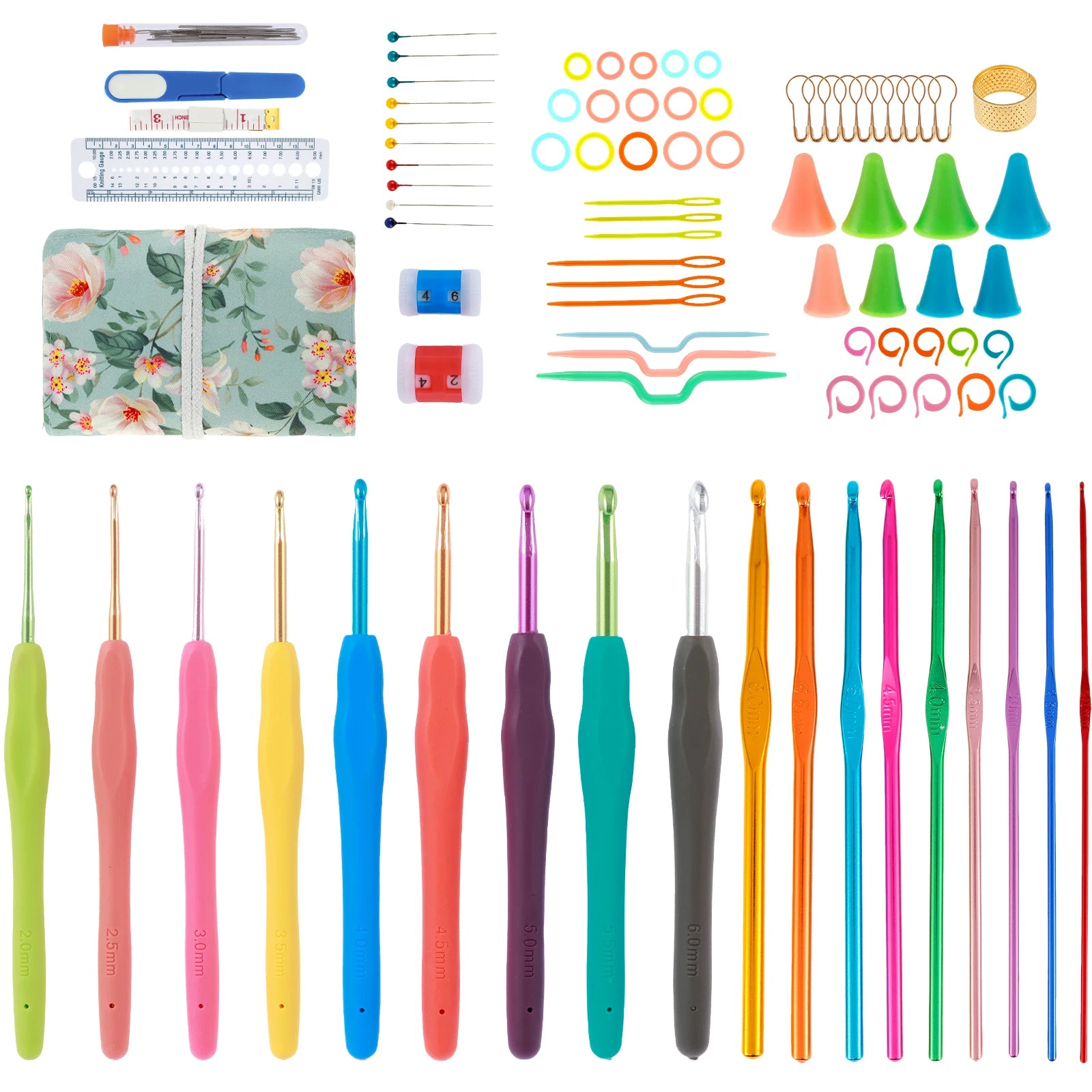 DIY Anti-Slip Crochet Hook Set (2-6mm)