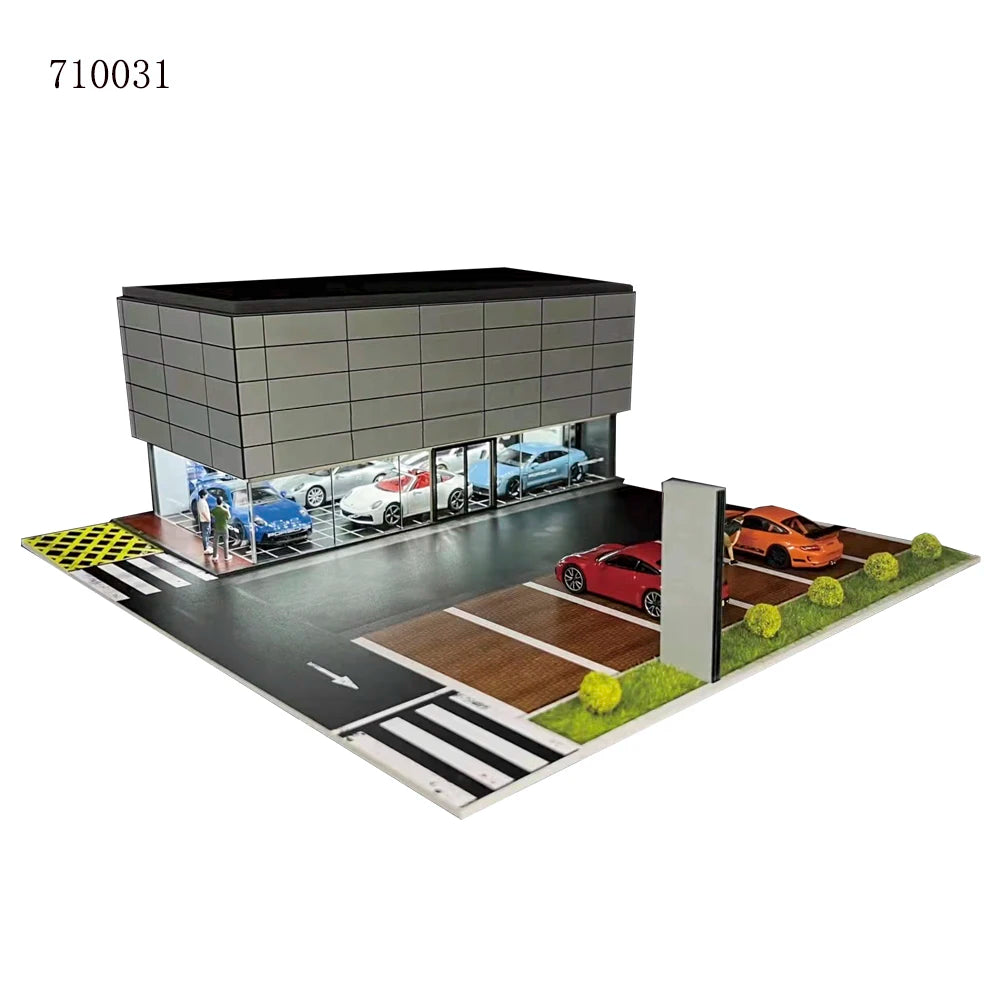1:64 G-FANS Diorama Car Garage – LED Display Scene Model