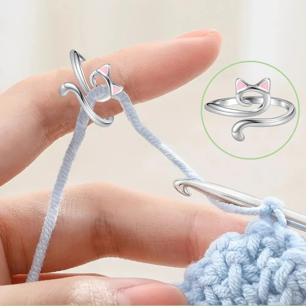 Adjustable Cat Ring Crochet Tension Guide