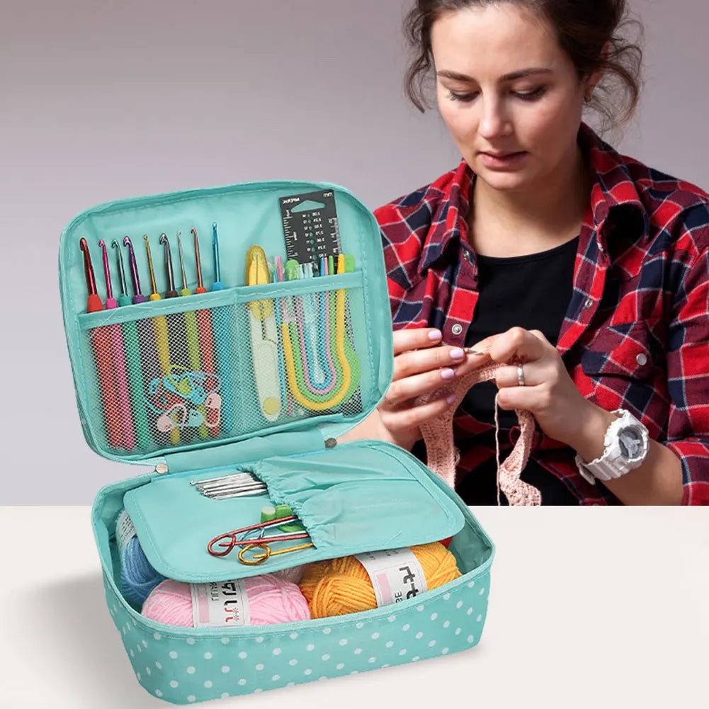 Beginner Crochet Kit with Yarns & Hooks