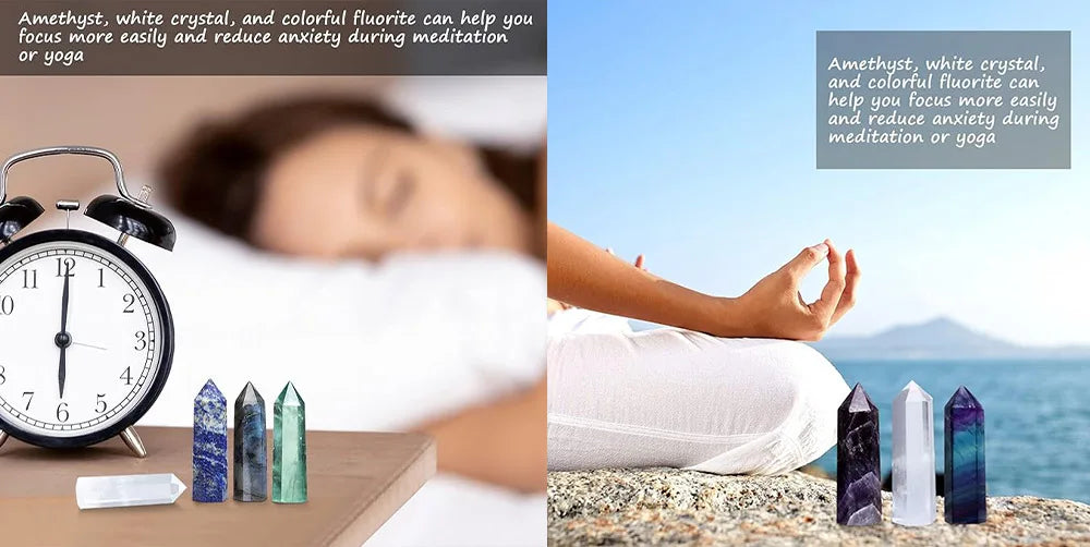 Natural Crystal Point Wand – Rose Quartz & Amethyst