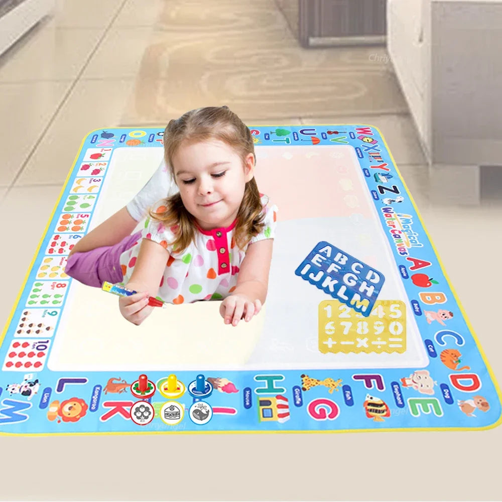 Reusable Magic Water Drawing Mat – 100x80cm Montessori Doodle Board