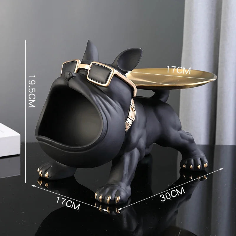 Bulldog Resin Statue Storage Box