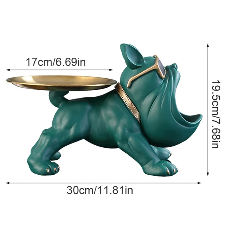 Bulldog Resin Statue Storage Box