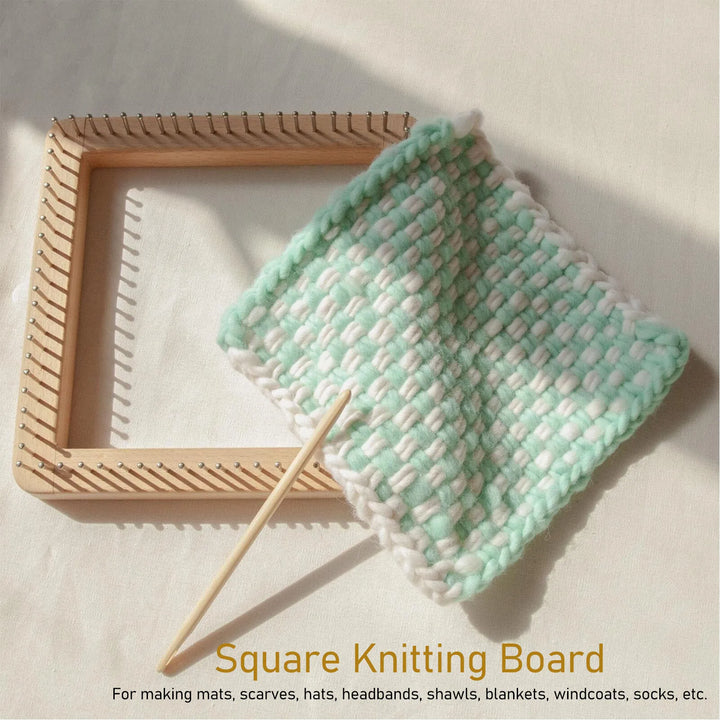 Wooden Knitting Tool with Hooks