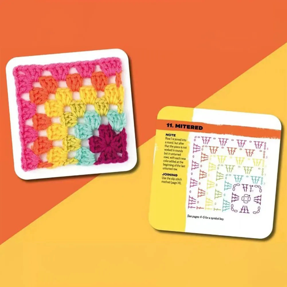 Granny Square Crochet Card Deck – 50 Mix & Match Patterns