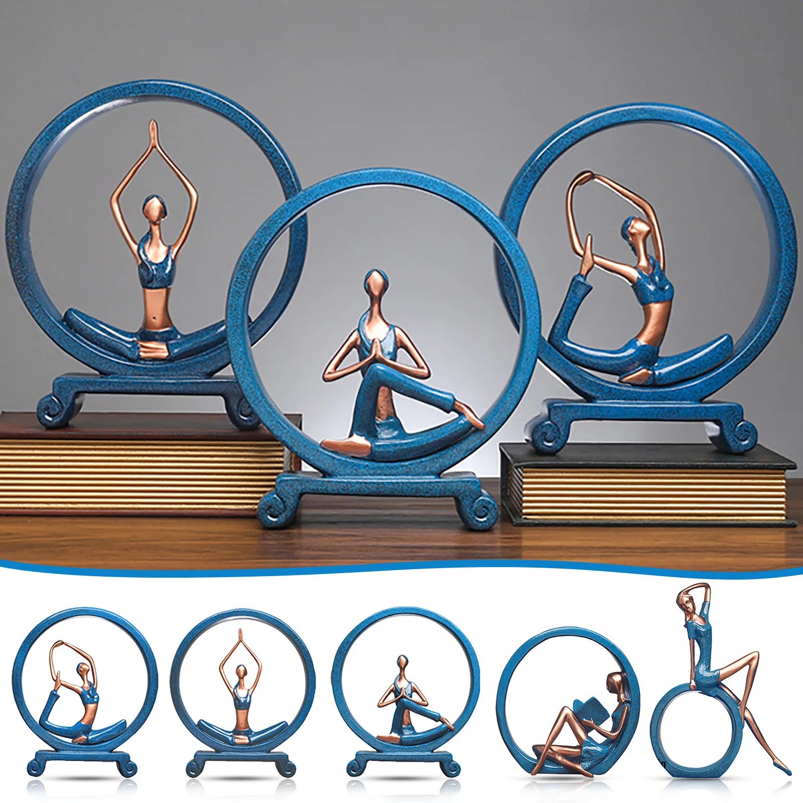 Elegant Resin Yoga Sculpture