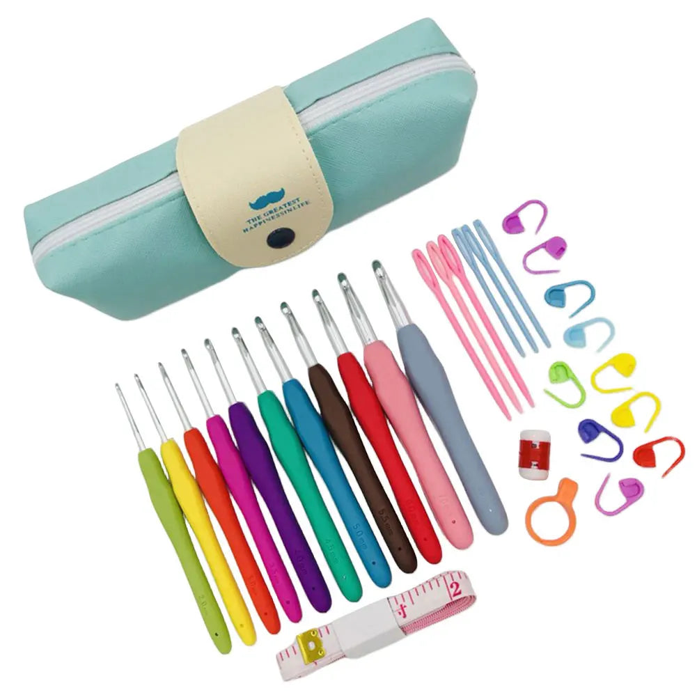 Colorful Crochet Hooks Set with Case