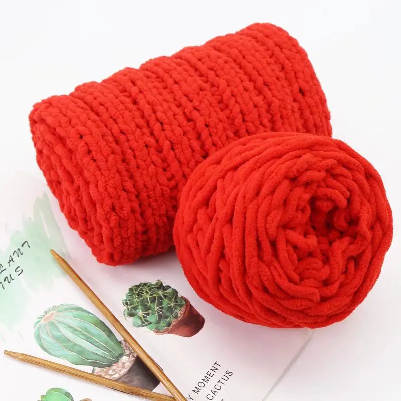 QJH Chunky Thick Polyester Jumbo Yarn Ball 100g