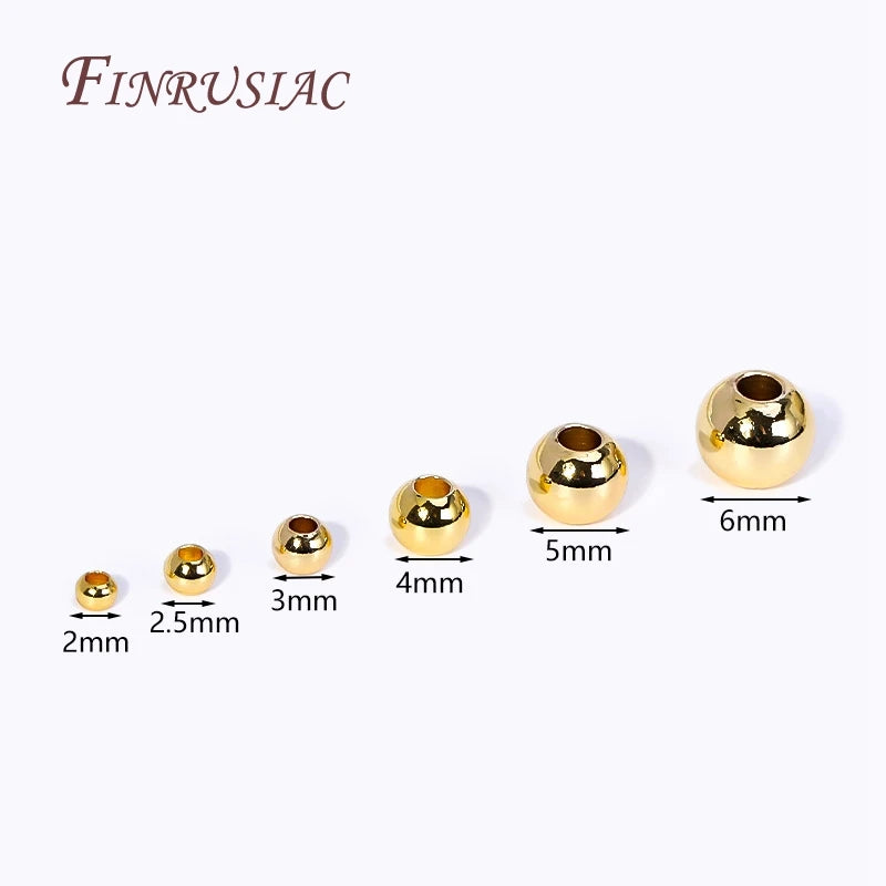 18K Gold Plated Spacer Beads Set (2mm-6mm)