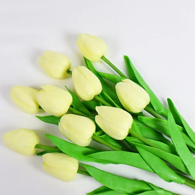 Real Touch Artificial Tulips – 1/3/5PCS Bouquet for Home & Wedding Decor