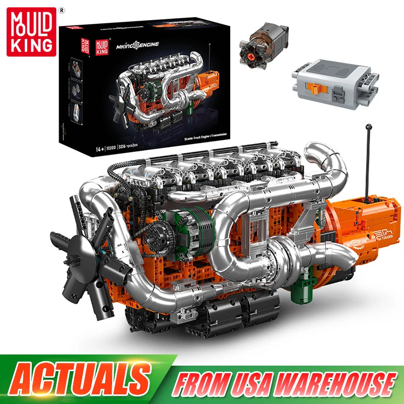 Mould King 10200 Motorized Scania Truck Building Set