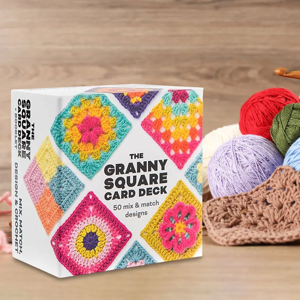 Granny Square Crochet Card Deck – 50 Mix & Match Patterns