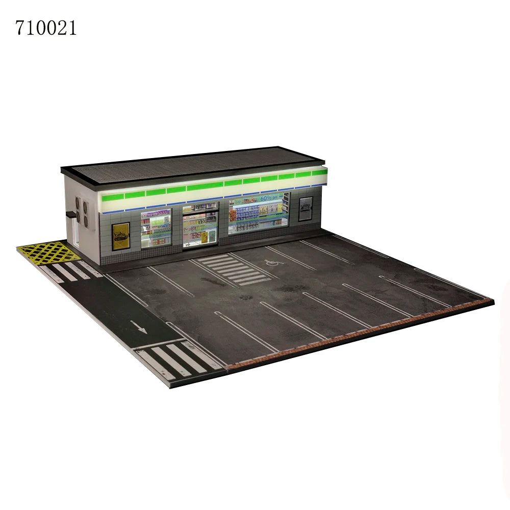 1:64 G-FANS Diorama Car Garage – LED Display Scene Model