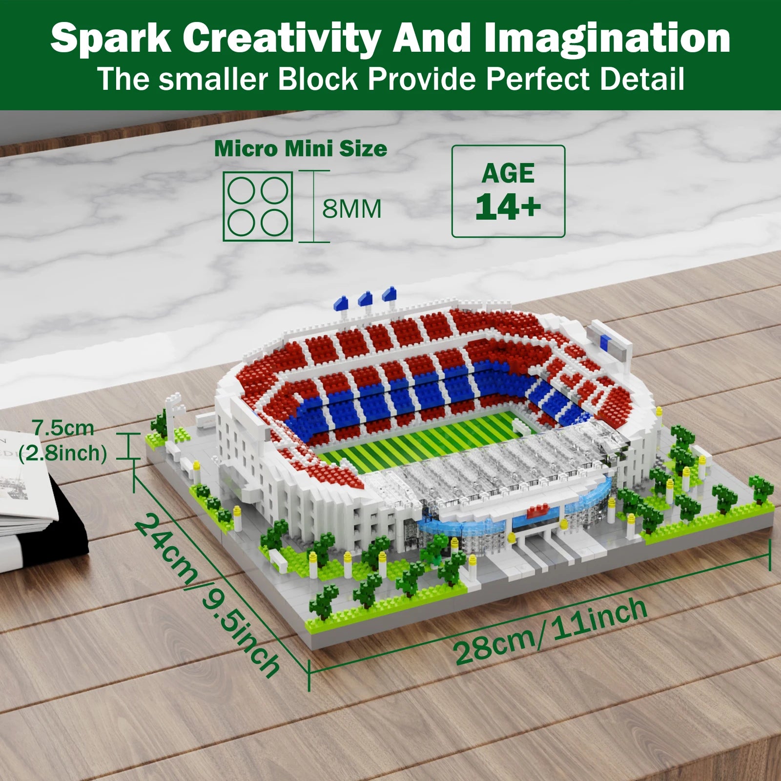 Barcelona Stadium Micro Blocks Building Set