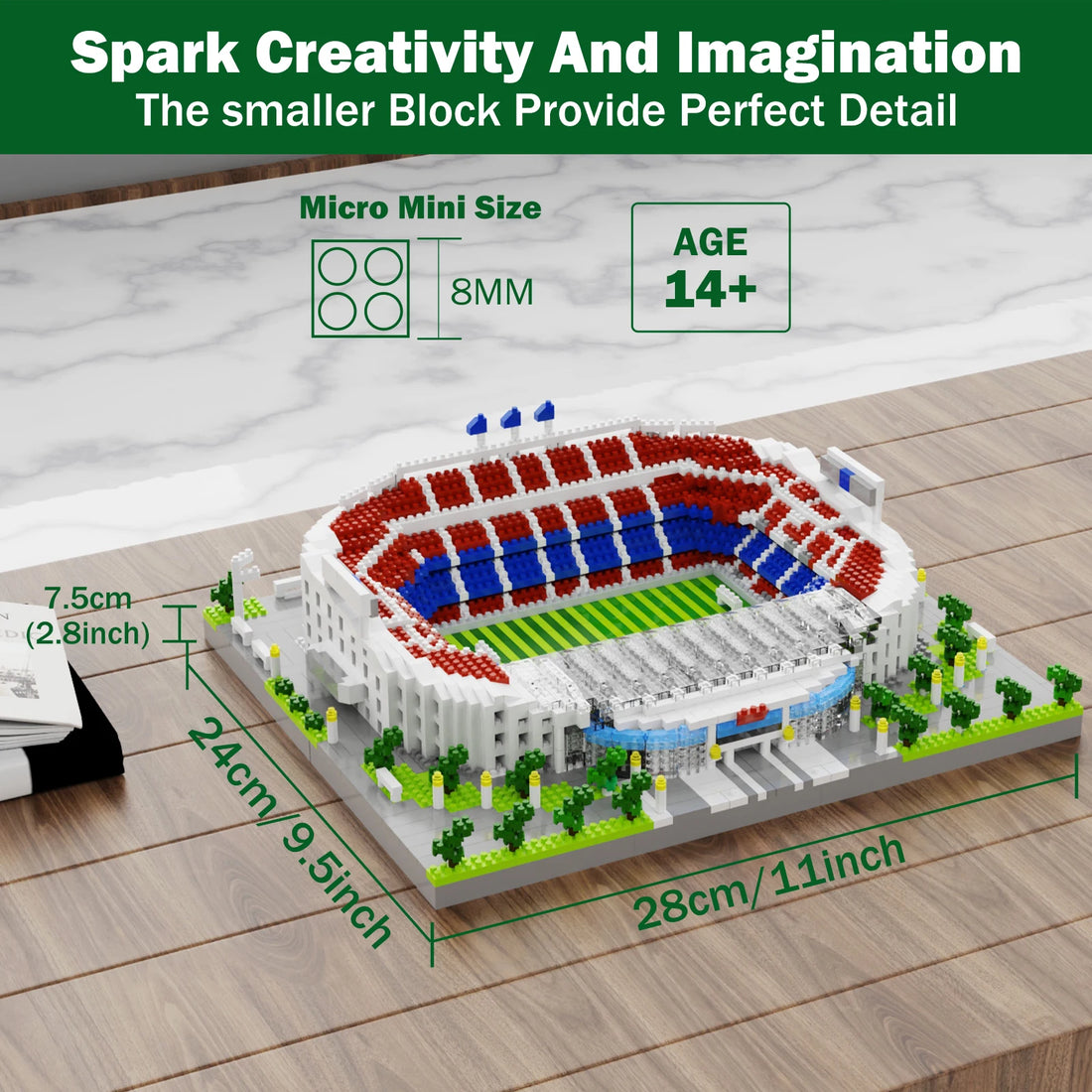 Barcelona Stadium Micro Blocks Building Set