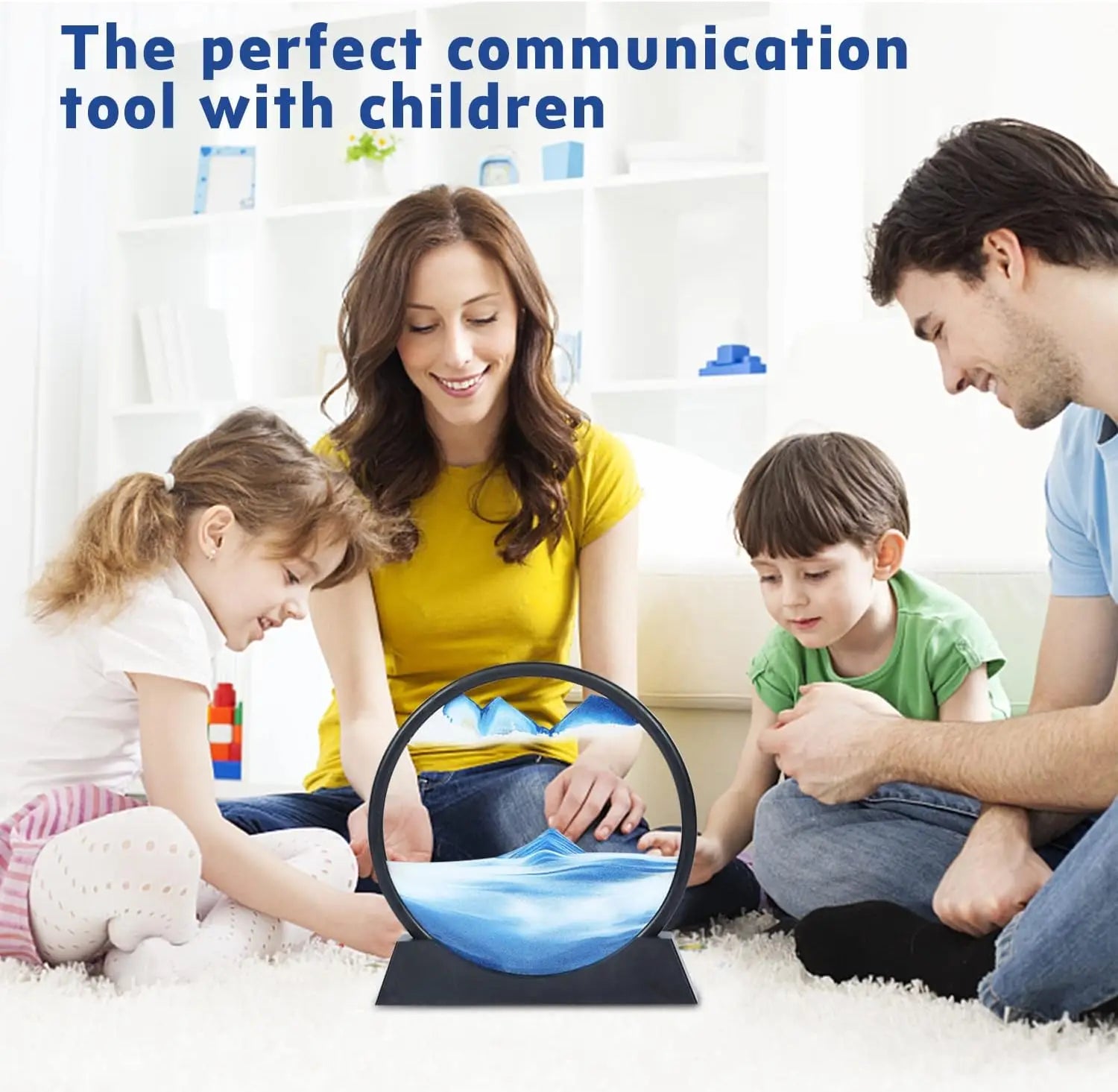 3D Quicksand Hourglass Art – Flowing Sandscape Home & Office Decor