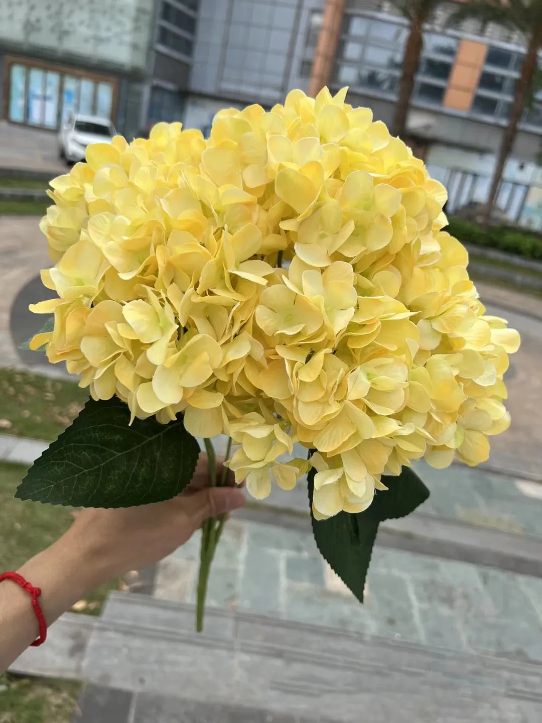 5-Head Large Artificial Hydrangea – Silk Flowers for Wedding & Home Decor