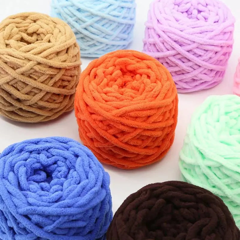QJH Chunky Thick Polyester Jumbo Yarn Ball 100g