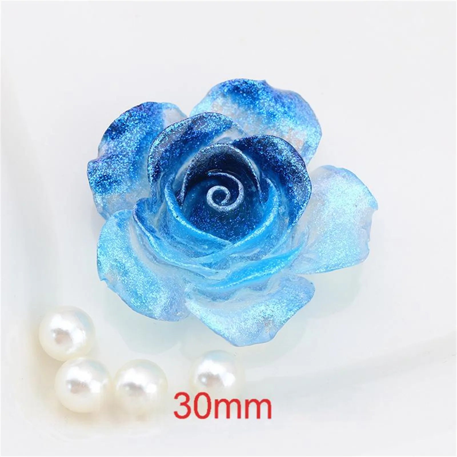 2PCS 37mm Glow-in-the-Dark Rose Rhinestone Trim