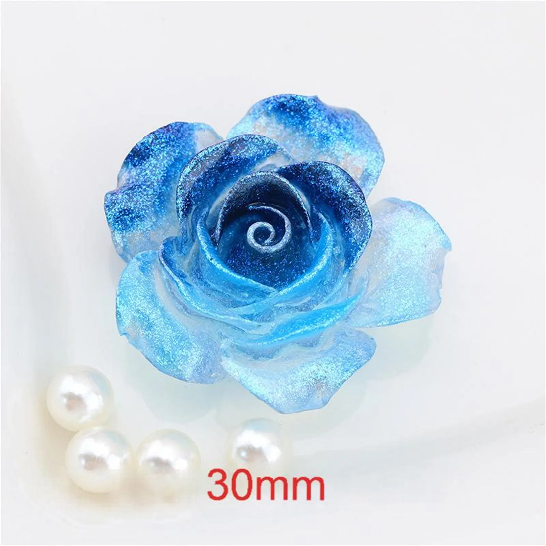 2PCS 37mm Glow-in-the-Dark Rose Rhinestone Trim