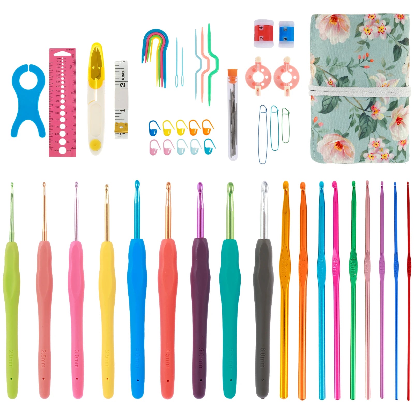 DIY Anti-Slip Crochet Hook Set (2-6mm)