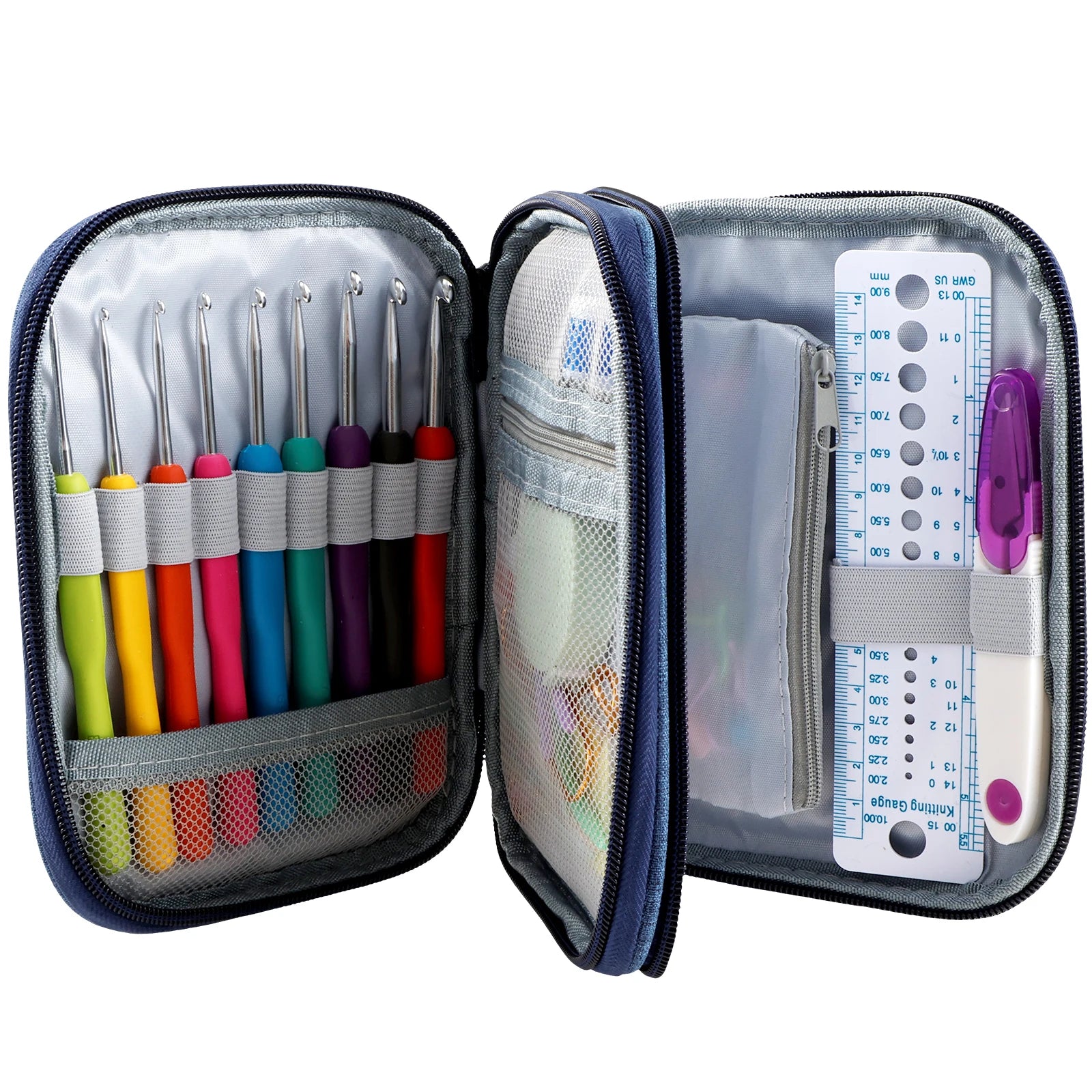 72/144Pcs Soft Grip Crochet Hooks Set (2-6mm)