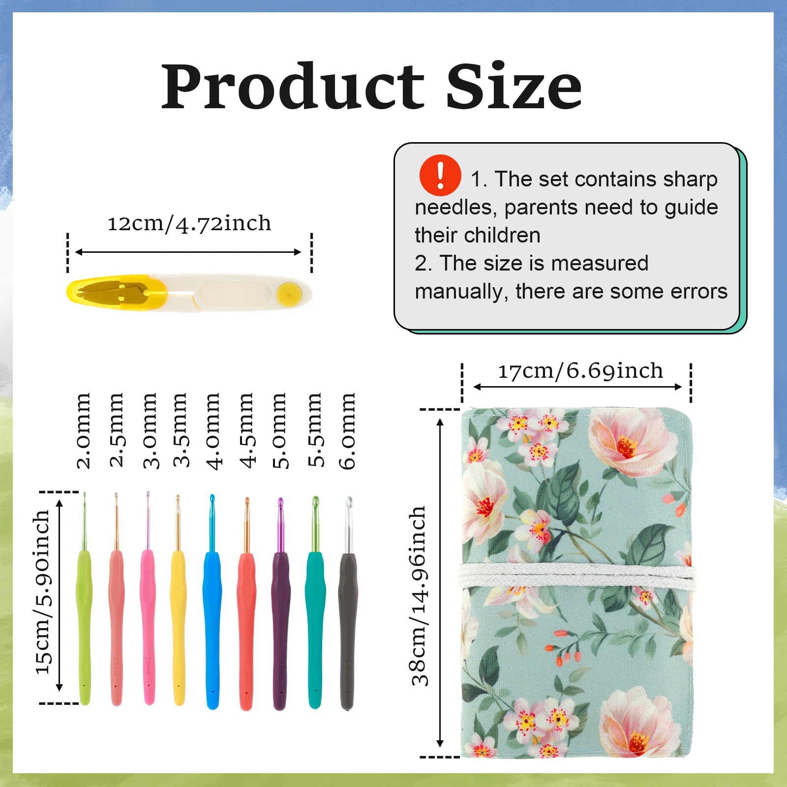 DIY Anti-Slip Crochet Hook Set (2-6mm)