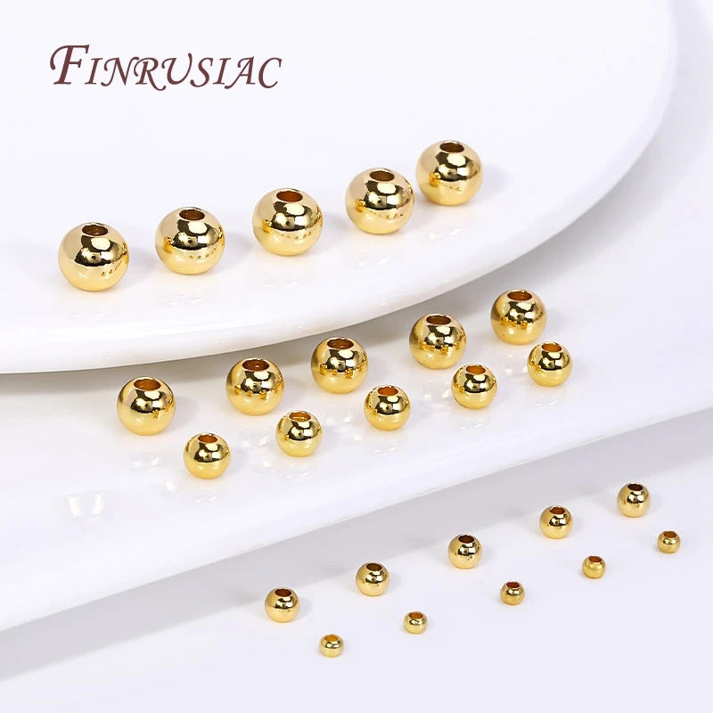 18K Gold Plated Spacer Beads Set (2mm-6mm)