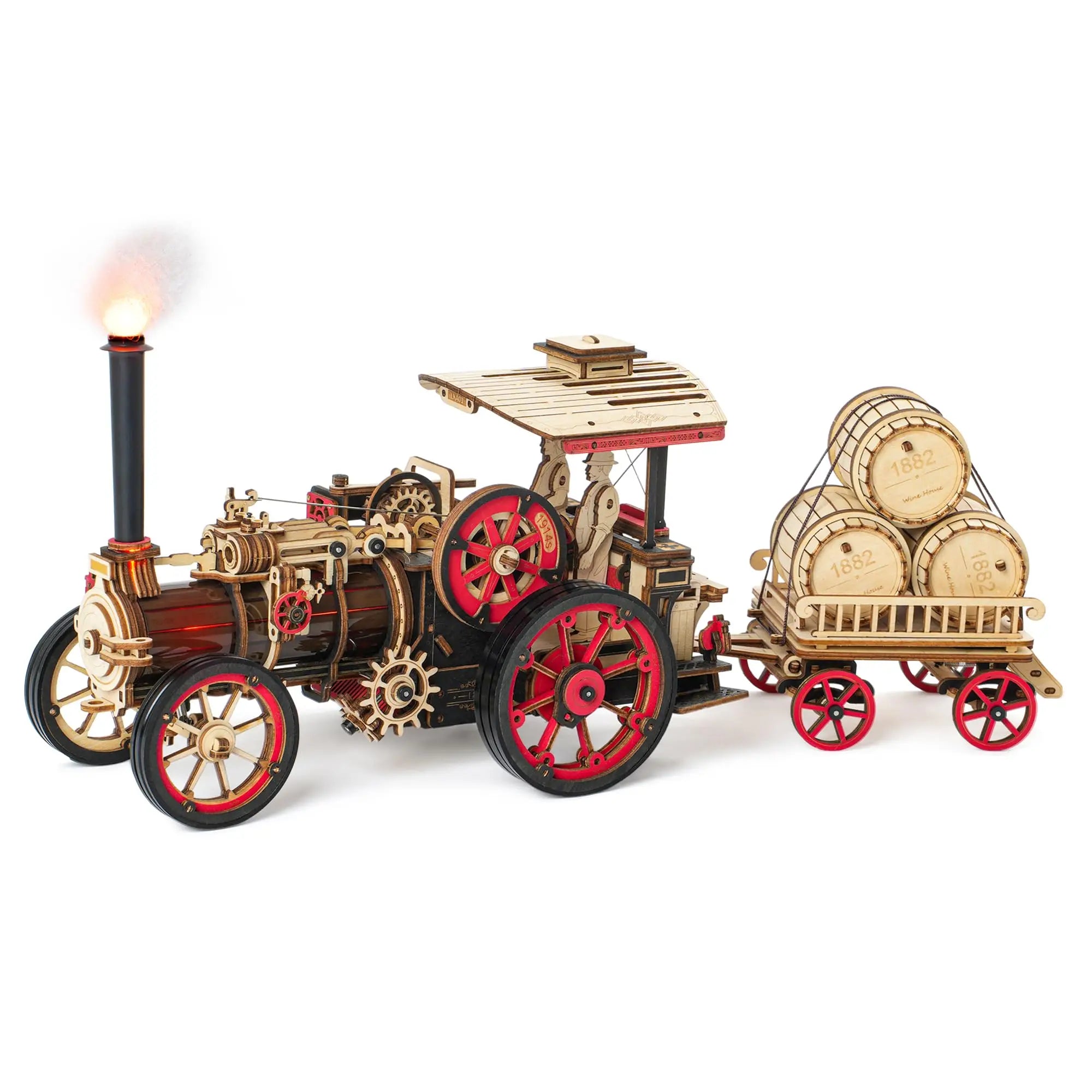 Robotime ROKR 3D Wooden Car Model – 1:28 Steam Locomotive Kit