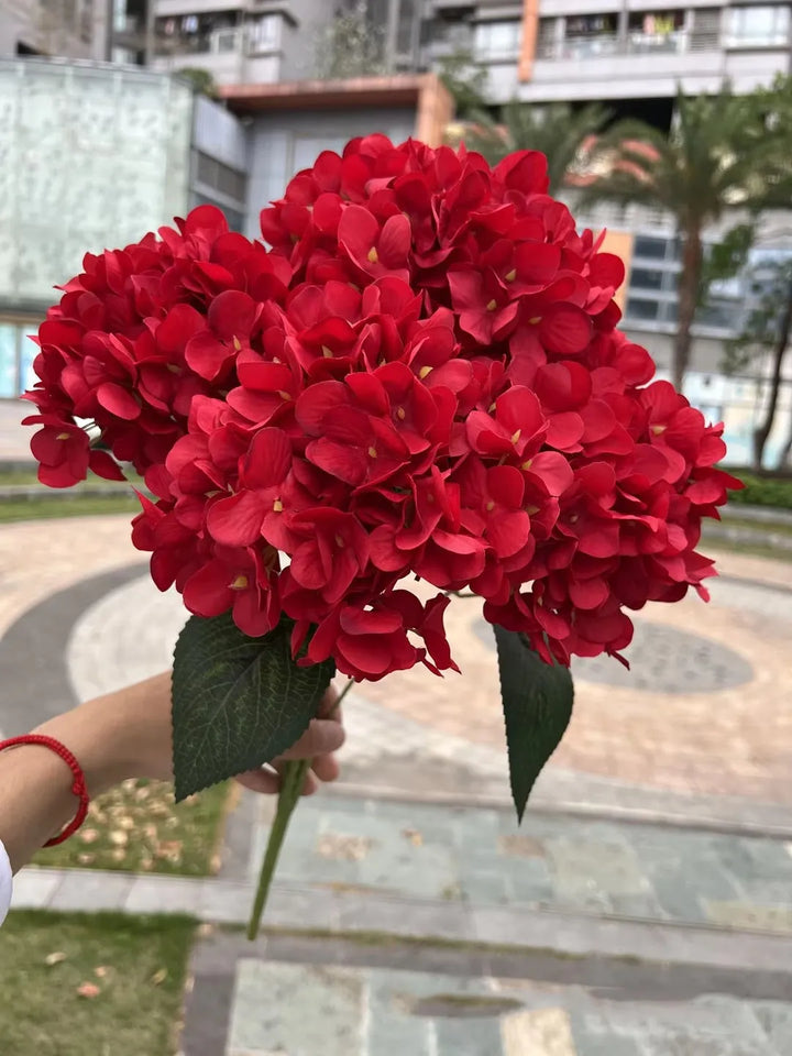5-Head Large Artificial Hydrangea – Silk Flowers for Wedding & Home Decor