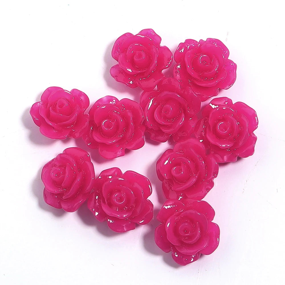 Rose Camelia Flower Coral Beads Strand