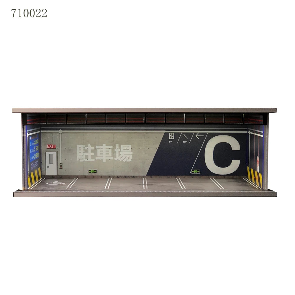 1:64 G-FANS Diorama Car Garage – LED Display Scene Model