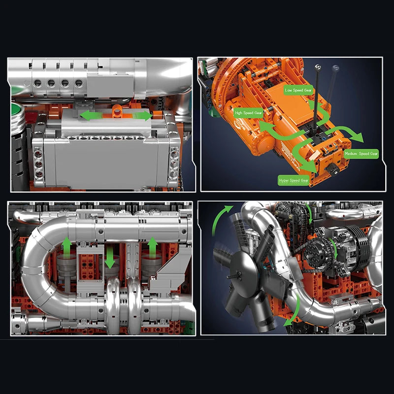 Mould King 10200 Motorized Scania Truck Building Set