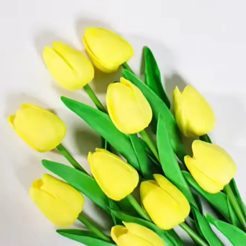 Real Touch Artificial Tulips – 1/3/5PCS Bouquet for Home & Wedding Decor