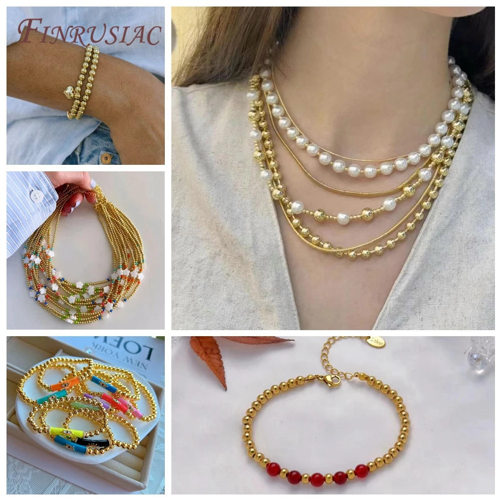 18K Gold Plated Spacer Beads Set (2mm-6mm)