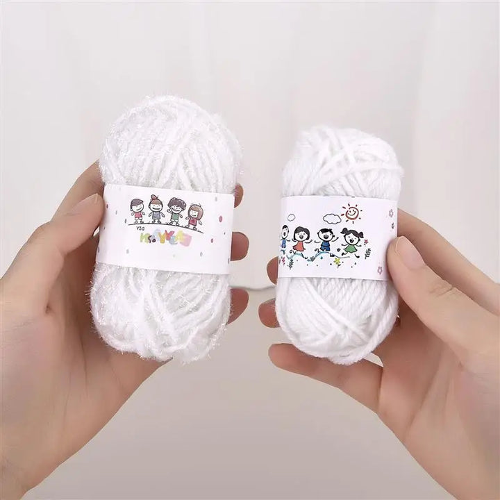 12-Color Acrylic Fiber Yarn Set for Knitting & Crochet