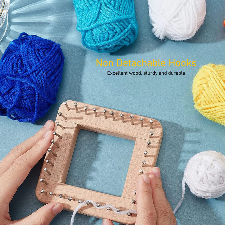 Wooden Knitting Tool with Hooks