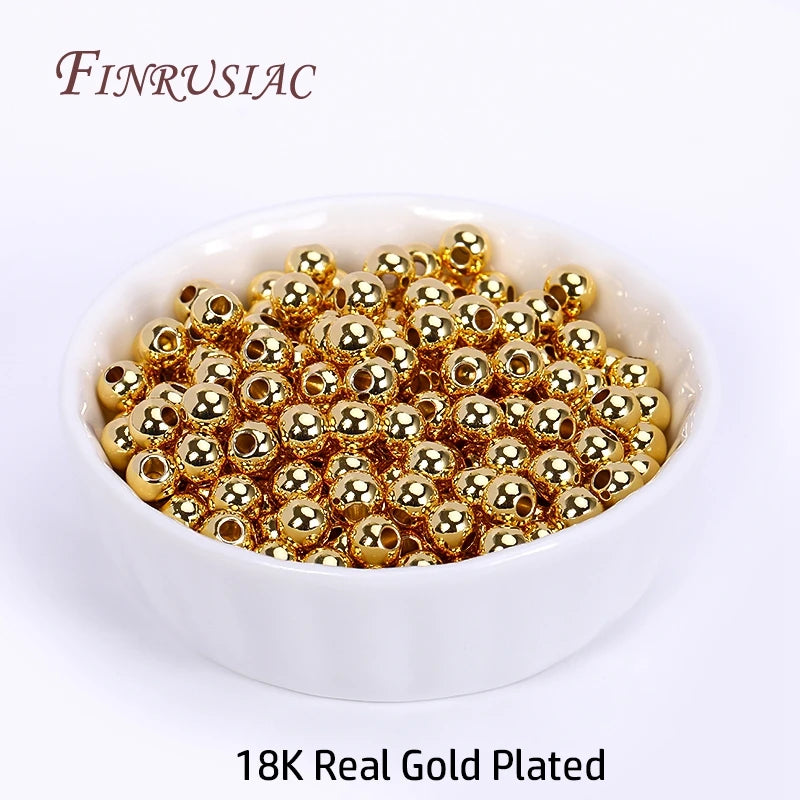 18K Gold Plated Spacer Beads Set (2mm-6mm)