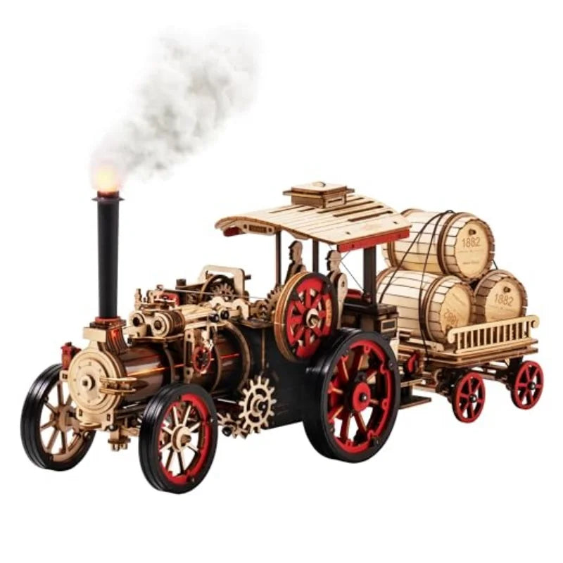 Robotime ROKR 3D Wooden Car Model – 1:28 Steam Locomotive Kit