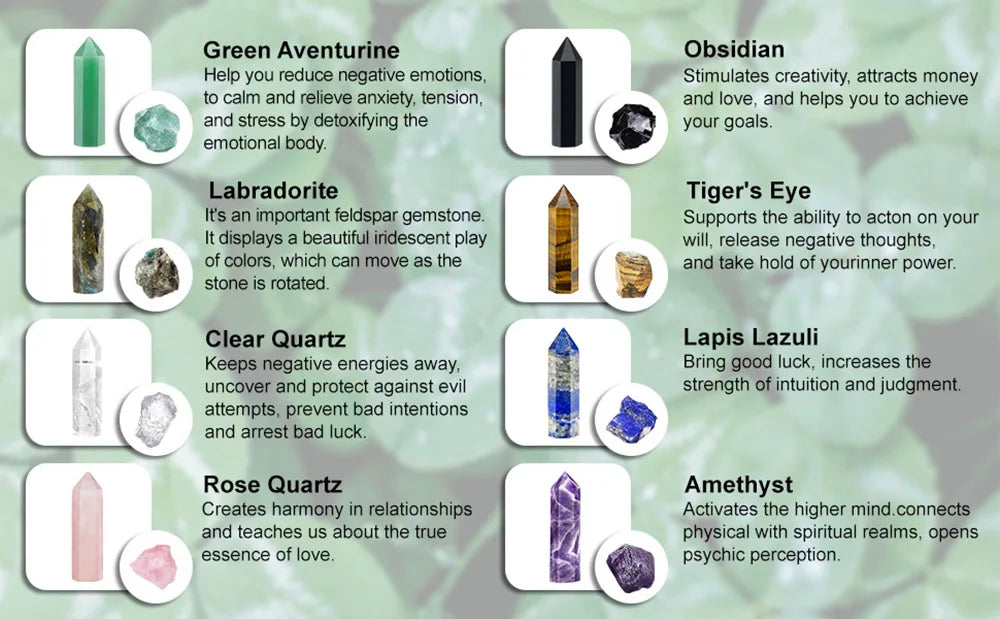 Natural Crystal Point Wand – Rose Quartz & Amethyst